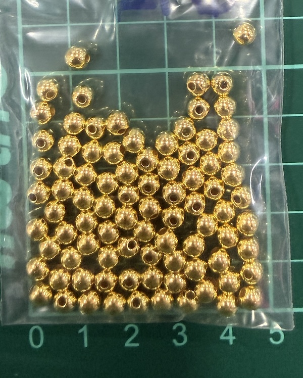 Bead 6mm Gold